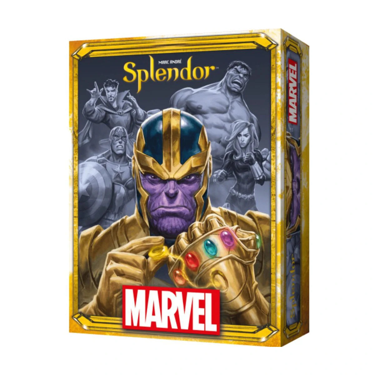 Splendor Marvel board game box with Thanos artwork main product image