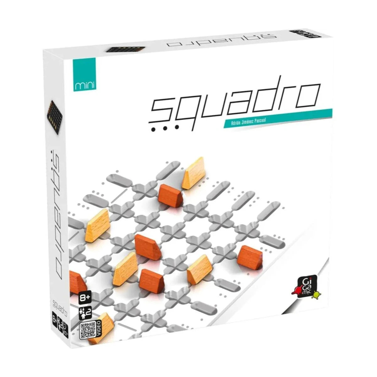 Squadro Mini compact strategy board game box for a travel-friendly 2-player abstract game by Gigamic