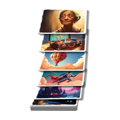 Story Box Dreams and Nightmares illustrated cards showing dreamlike scenes for storytelling play