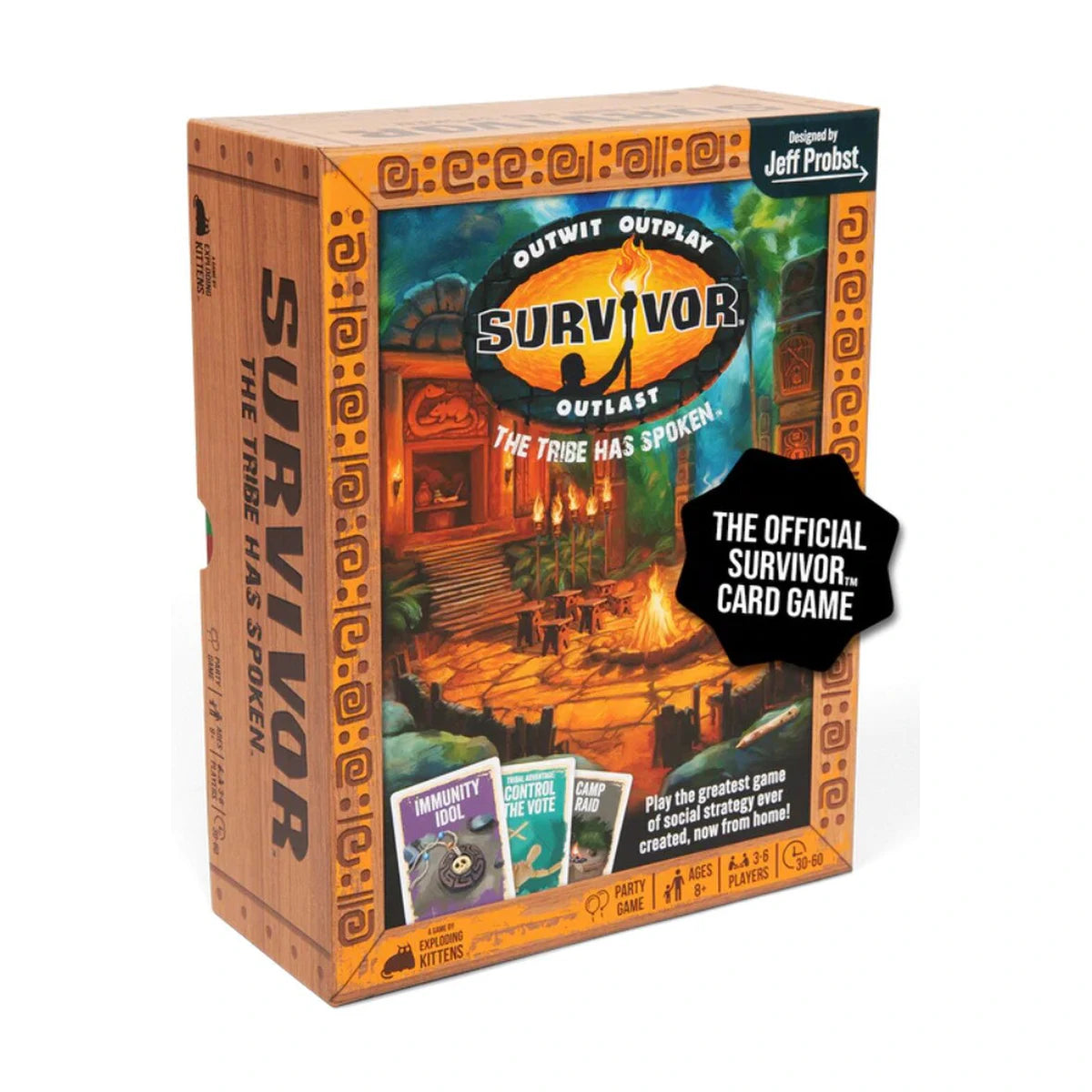 Survivor The Tribe Has Spoken official card game box front angled view