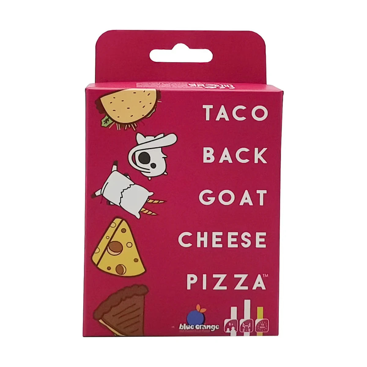 Taco Back Goat Cheese Pizza party card game front box