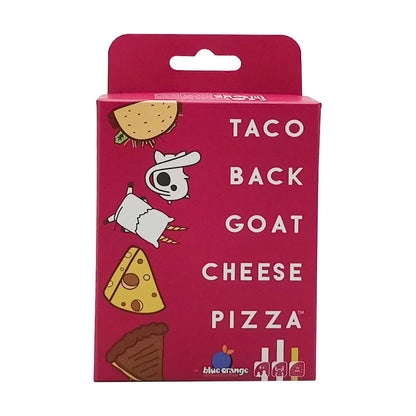 Taco Back Goat Cheese Pizza party card game front box