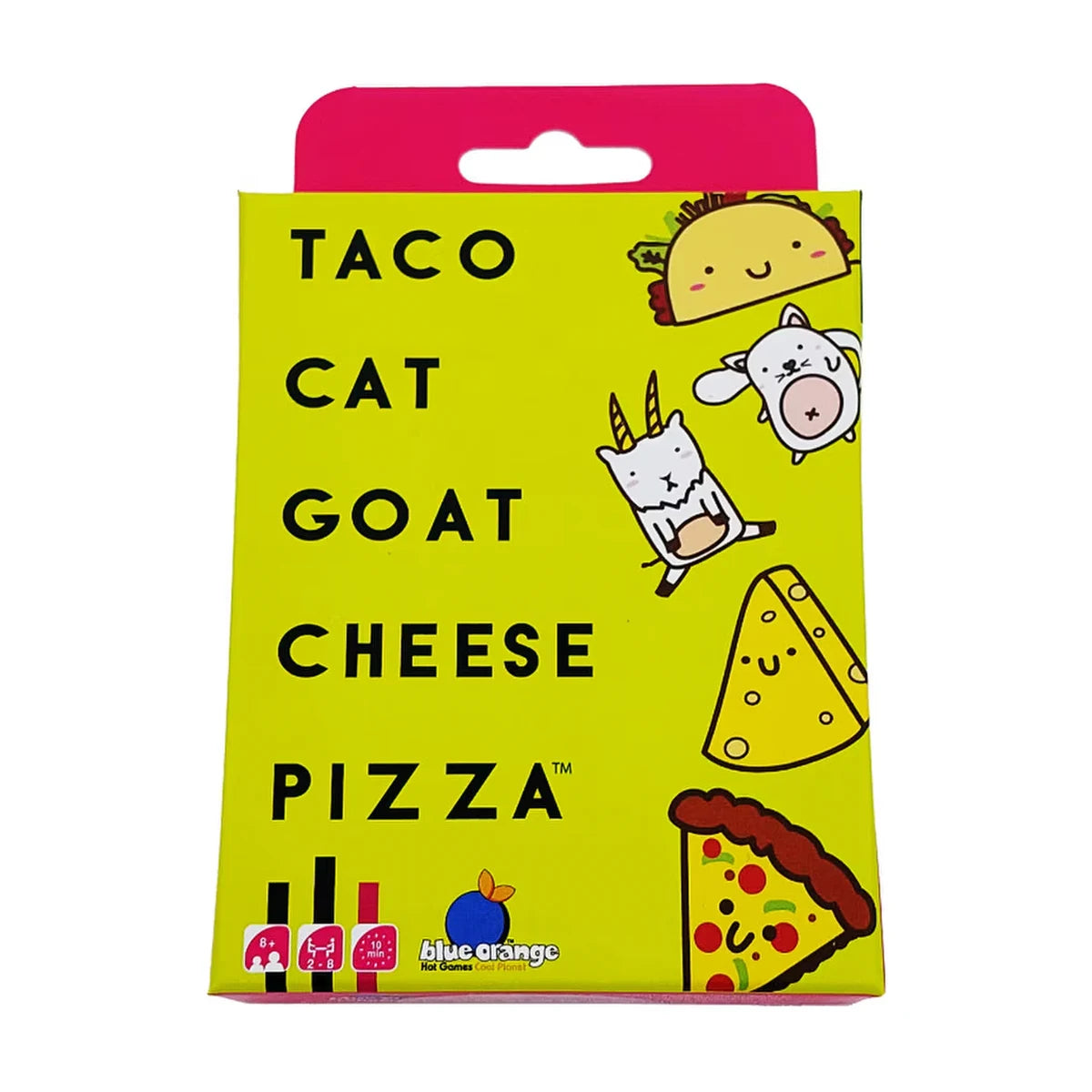 Taco Cat Goat Cheese Pizza card game box front