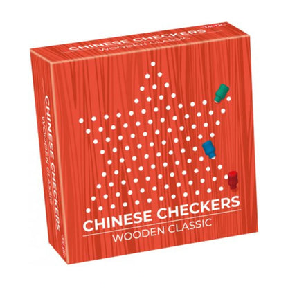 Tactic Trendy Chinese Checkers Wooden Classic red box showing star-shaped peg strategy board game artwork
