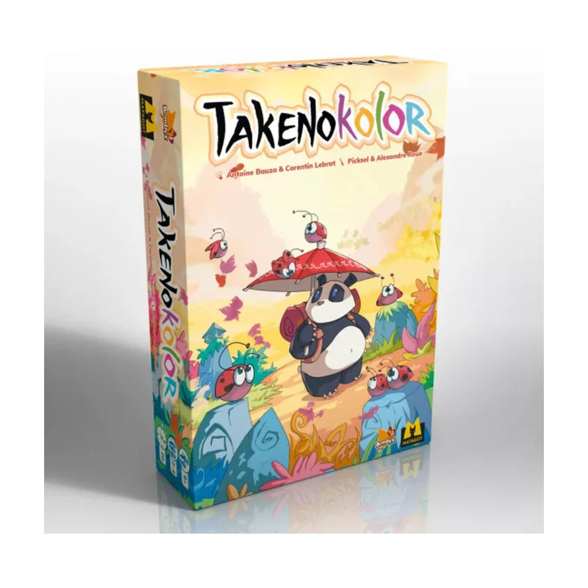 Takenokolor family colouring game box with panda bamboo garden and colourful ladybugs