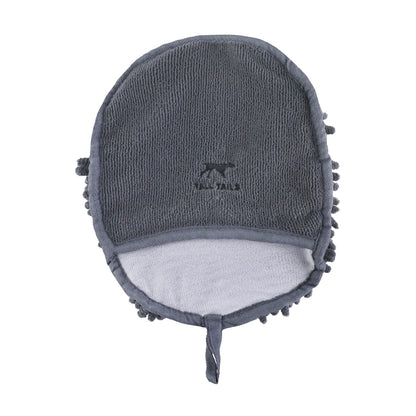 Inside view of Tall Tails Wet Paws Dog Drying Mitt showing hand pocket