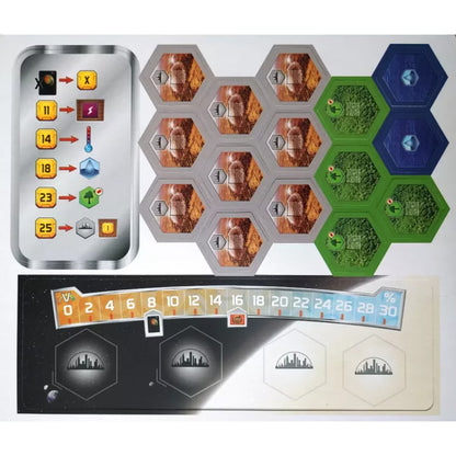Terraforming Mars Amazonis and Vastitas extra ocean city greenery tiles Standard Project tile and extended Venus board