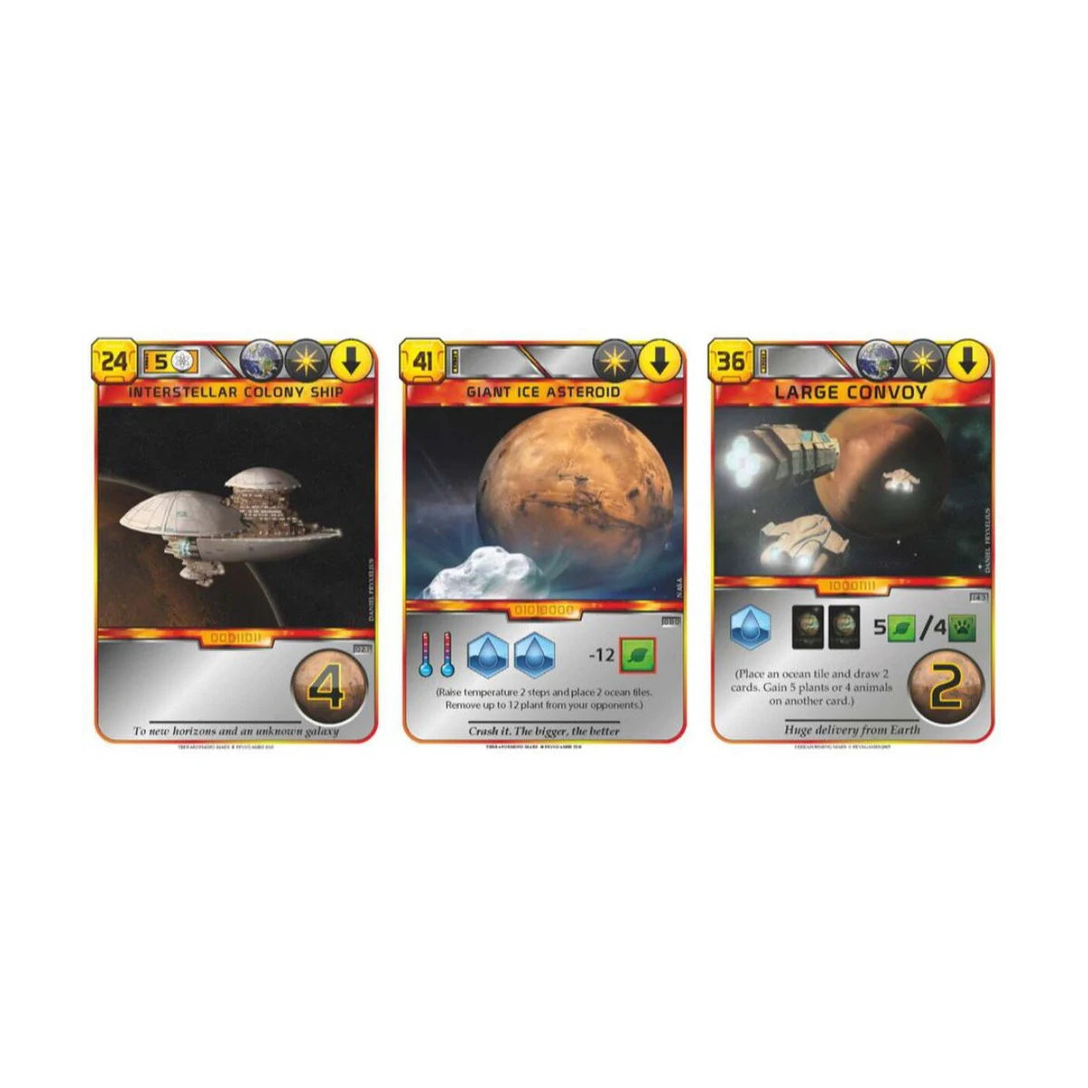 Terraforming Mars strategy board game project cards close-up