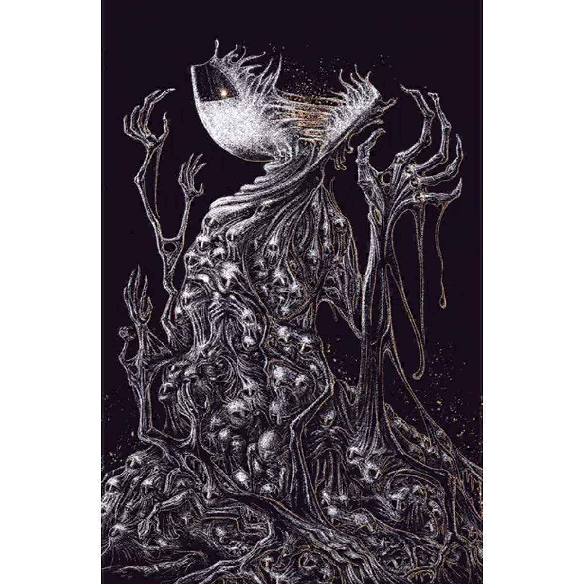 The Other monster artwork from The Night Cage Shrieking Hollow expansion showing a towering skeletal creature in the darkness