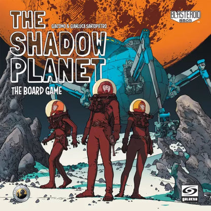 The Shadow Planet board game cover showing three astronauts on Gliese 667