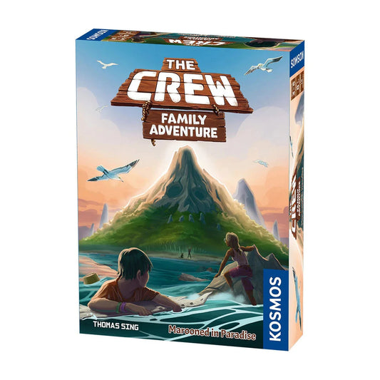 The Crew Family Adventure Marooned in Paradise cooperative family card game box angled view