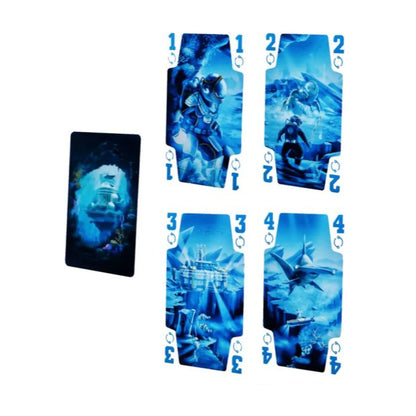 The Crew Mission Deep Sea card game sample playing cards and underwater artwork
