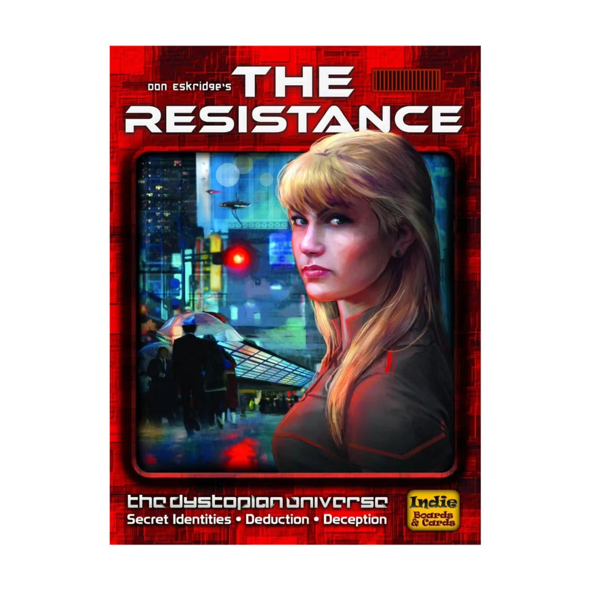 The Resistance social deduction card game box front cover