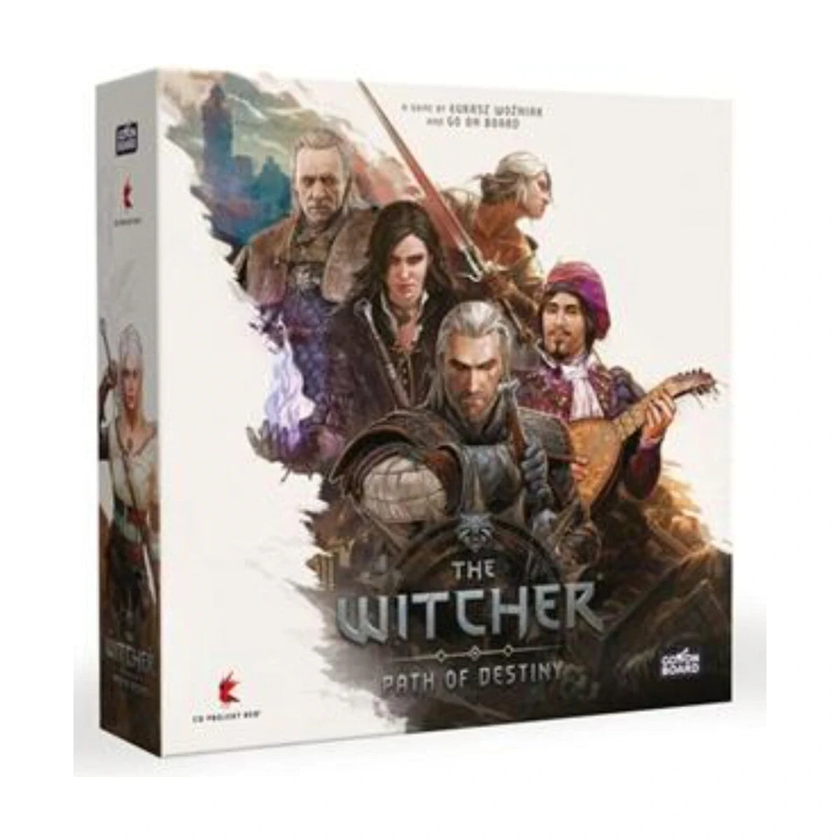 The Witcher Path of Destiny Standard Edition board game box for a 1 to 5 player fantasy tableau building card game