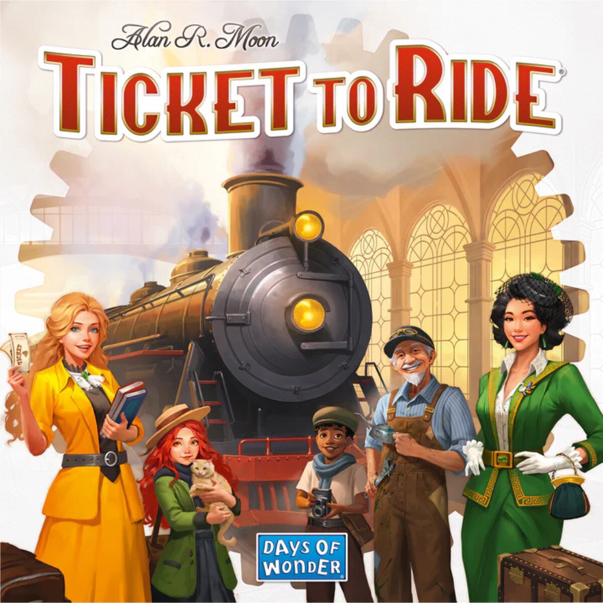 Ticket to Ride 2025 Refresh front cover with steam train artwork and Days of Wonder logo