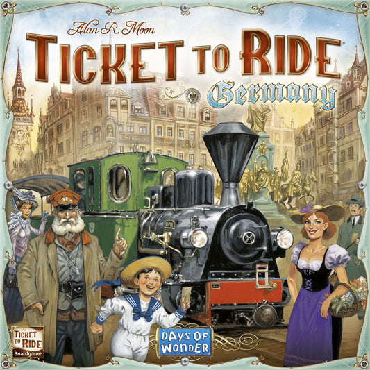 Ticket to Ride Germany board game front box by Days of Wonder