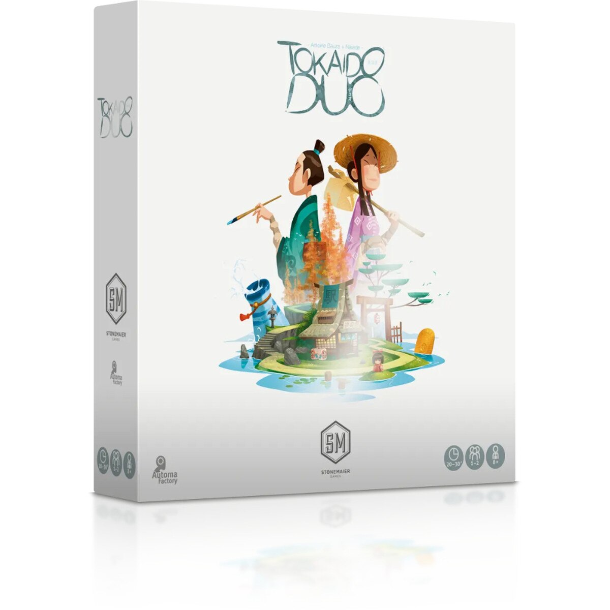 Tokaido Duo Stonemaier Edition board game box for 1 to 2 players
