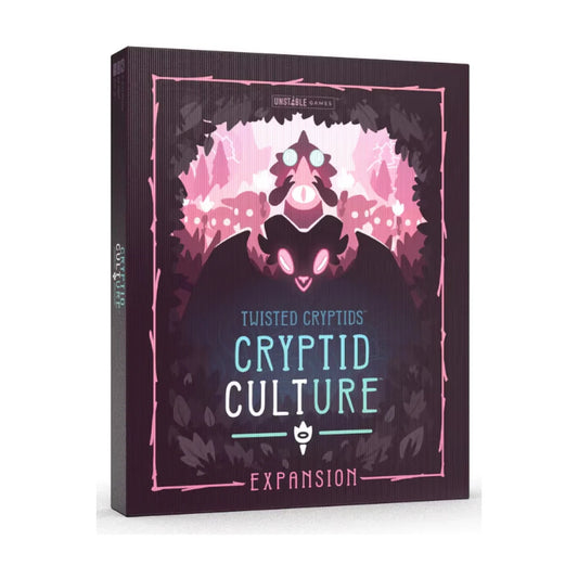 Twisted Cryptids Cryptid Culture board game expansion box featuring Jersey Devil, Lizard Person and their followers