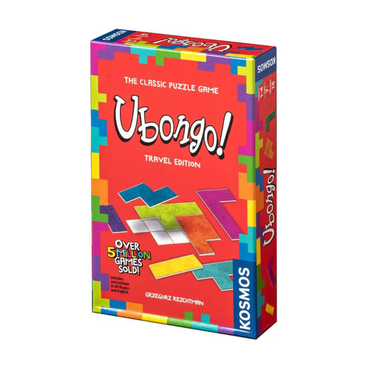 Ubongo Travel Edition puzzle game angled box image