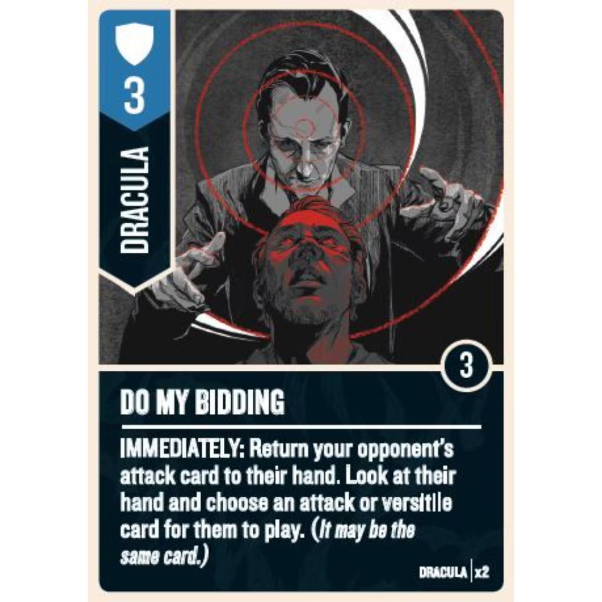 Dracula Do My Bidding card from Unmatched Cobble and Fog