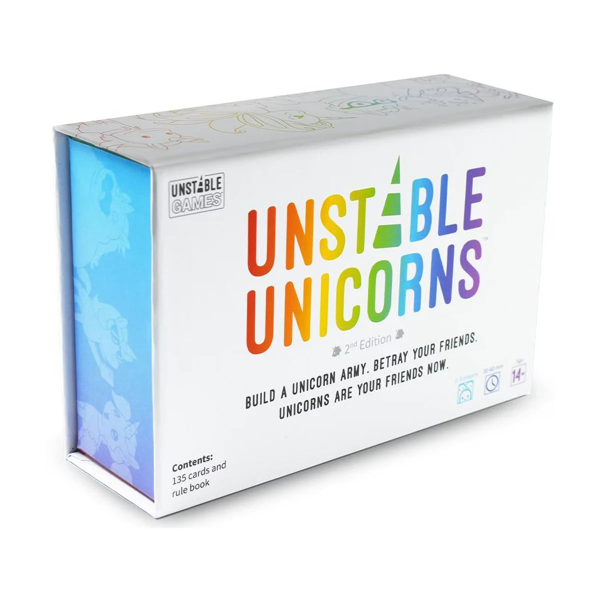 Unstable Unicorns base game card game angled box view