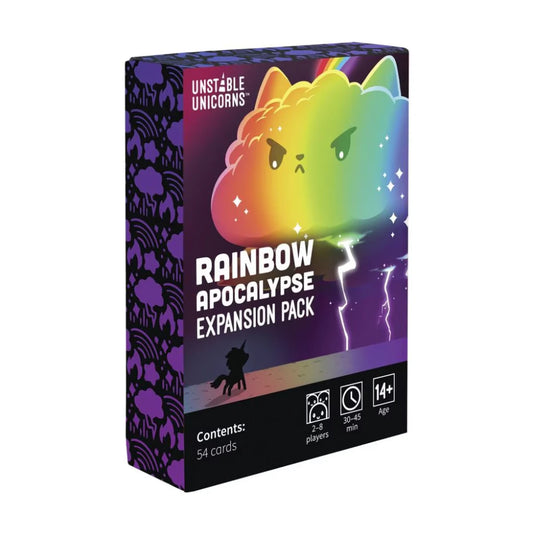 Unstable Unicorns Rainbow Apocalypse Expansion Pack with 54 cards for the Unstable Unicorns base game