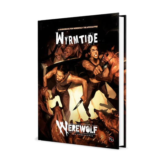 Werewolf The Apocalypse 5th Edition Wyrmtide sourcebook shown as a hardcover book with illustrated cover artwork
