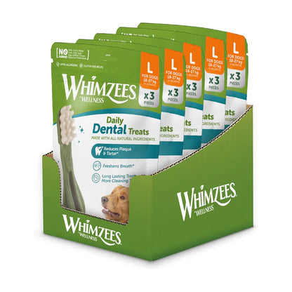Whimzees Toothbrush Dental Chews Large 3 pcs display box for dogs 18 to 27 kg