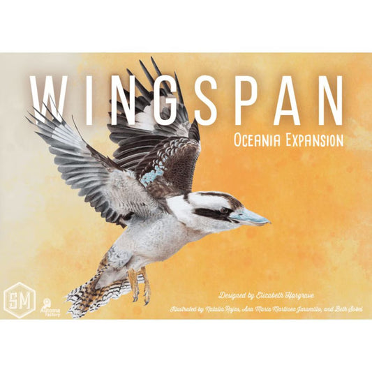 Wingspan Oceania Expansion box front with kookaburra artwork for the nectar and new player mat expansion