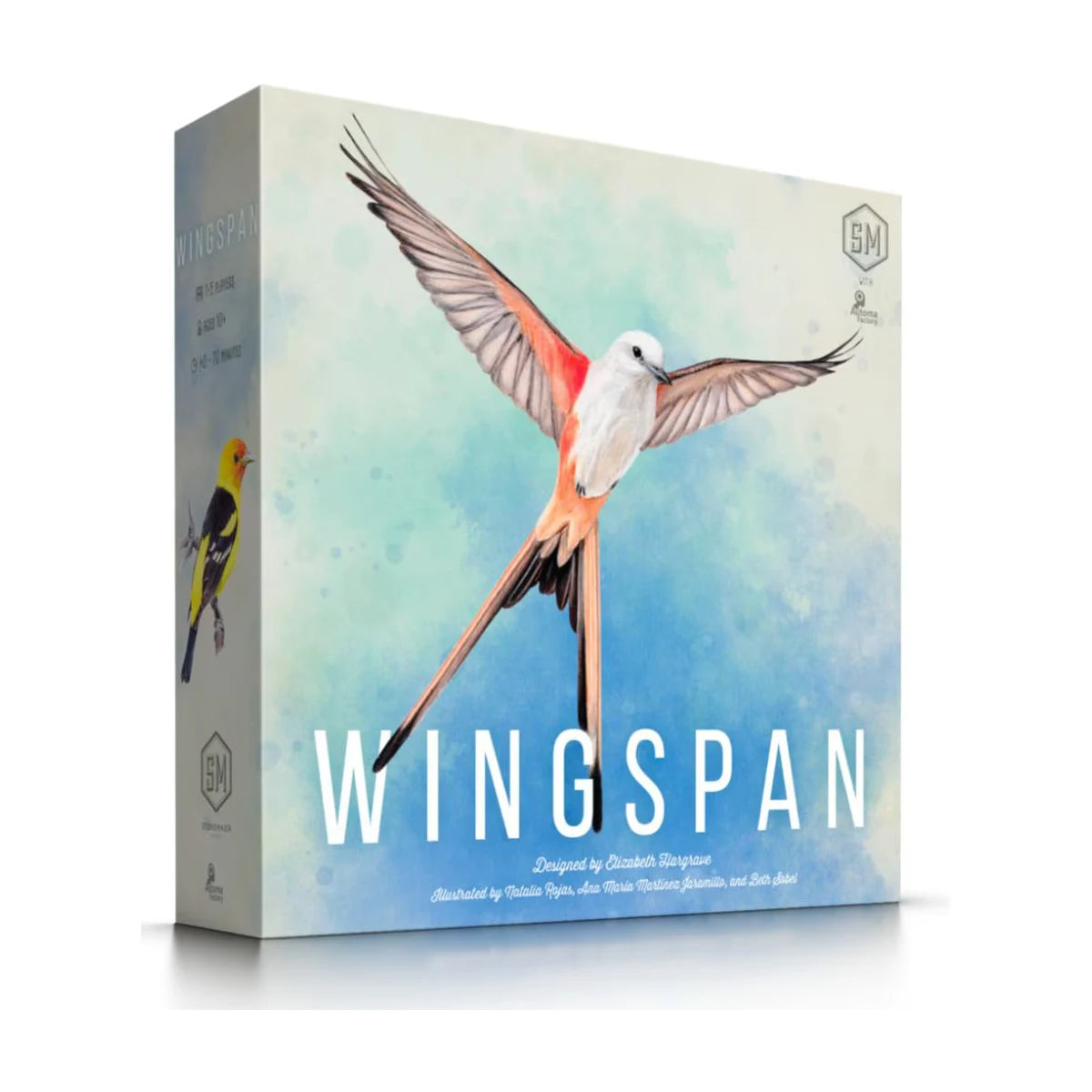 Wingspan Revised Edition board game box angle view