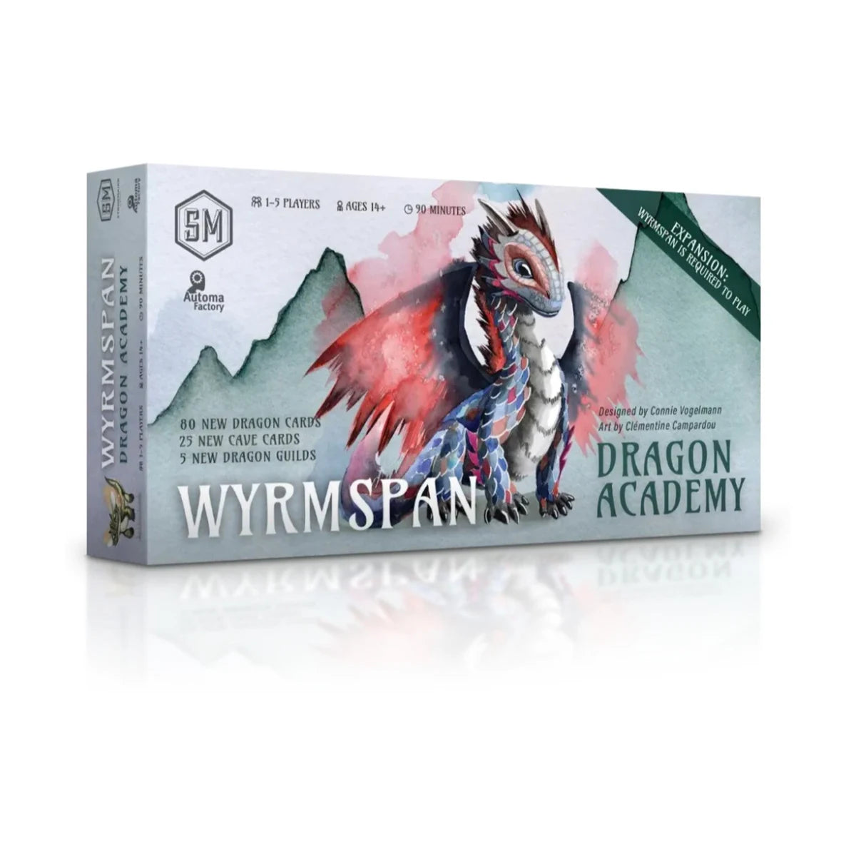 Wyrmspan Dragon Academy Expansion box angled product image